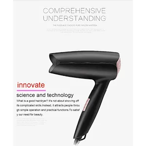 2021 Hot Sale Oem Customized Customs Logo Power Foldable Mini Travel Hair DryerHair Salon Equipment Hair Dryer