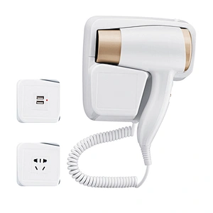 Hotel Supply Items hotel hair dryer wall mounted bathroom plastic hair dryer with holder