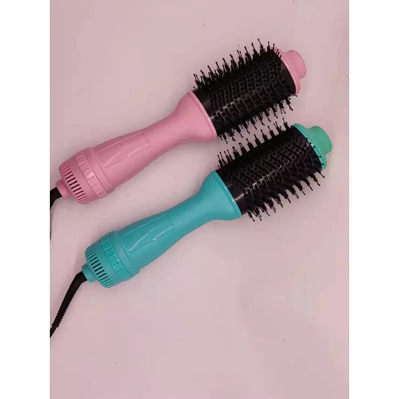 3 in 1 Ionic One Step Hair Dryer & Volumizer Styler Hot Air Brush Hair Dryer Brush With 360°C Swivel Power Card