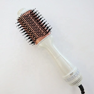 3 in 1 Ionic One Step Hair Dryer & Volumizer Styler Hot Air Brush Hair Dryer Brush With 360°C Swivel Power Card