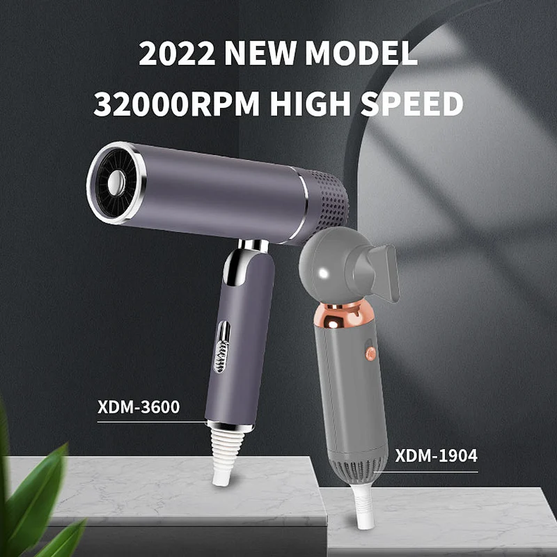 Newest Design Wall Mounted With Concentrator 1600W Ionic Protable Travel Foldable Hair Dryer