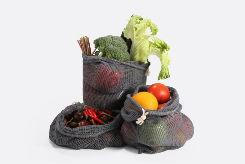 Cotton string bag, grey