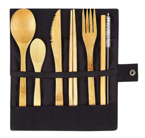 Bamboo cutlery set