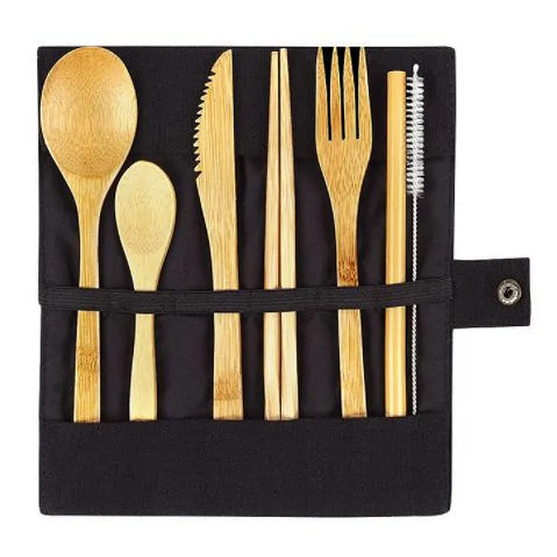 Bamboo cutlery set