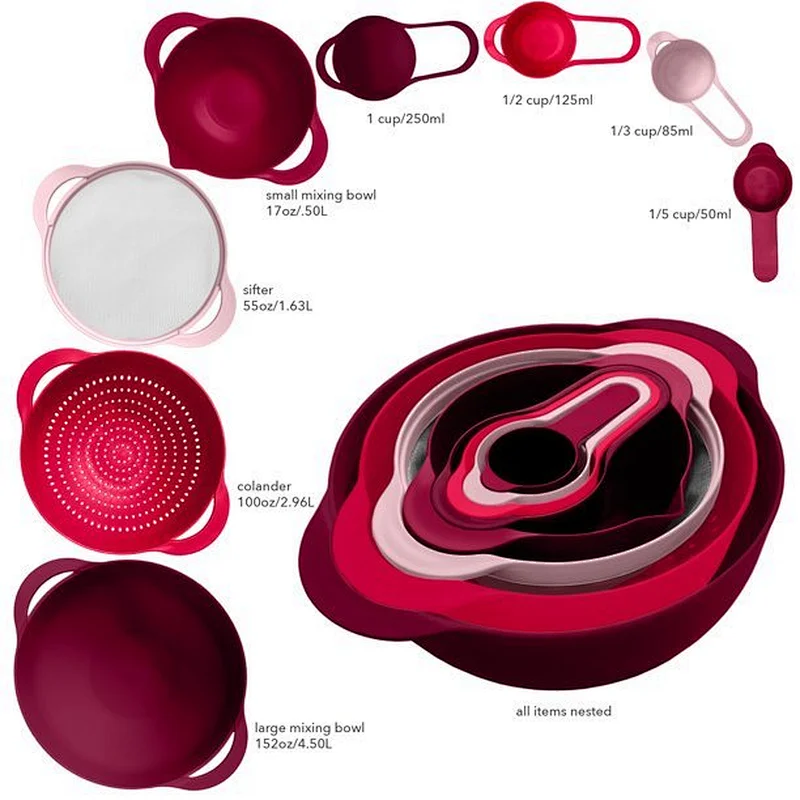 8pk Kitchen Mixing Bowl Set