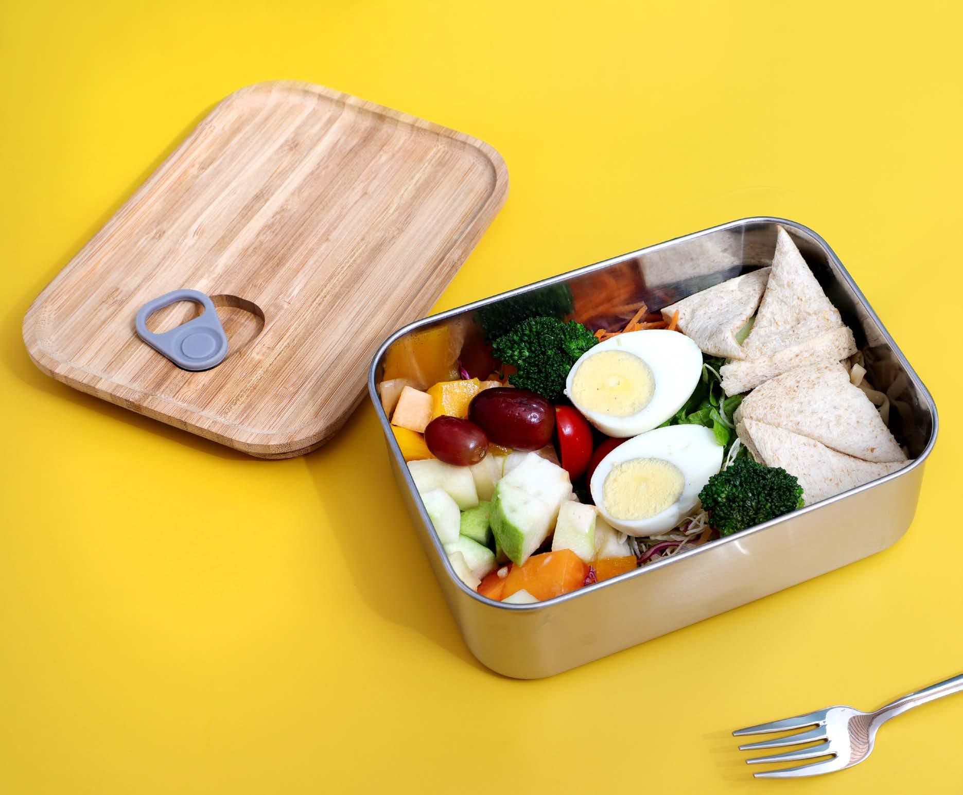 bamboo lunch box with lid