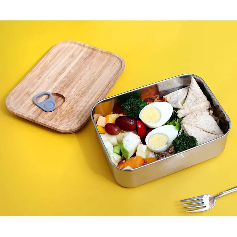 bamboo lunch box with lid