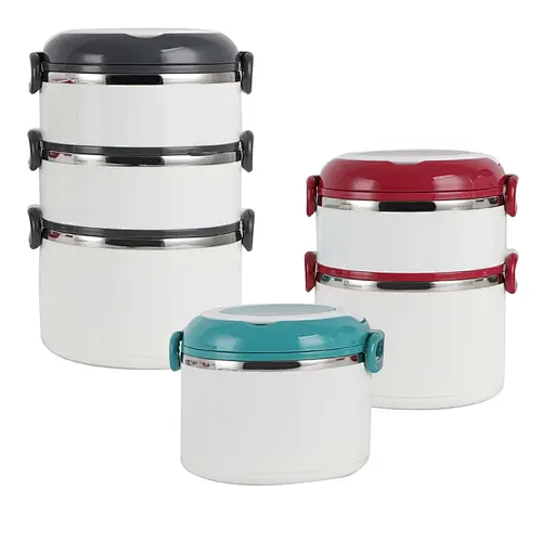 3 layers stainless steel round tiffin box