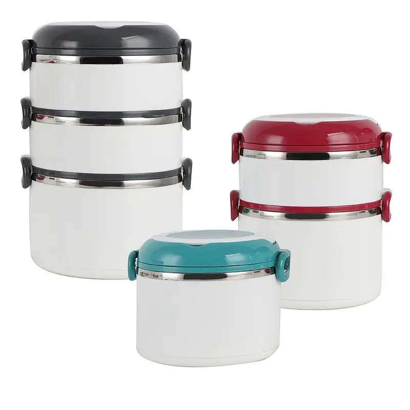 3 layers stainless steel round tiffin box