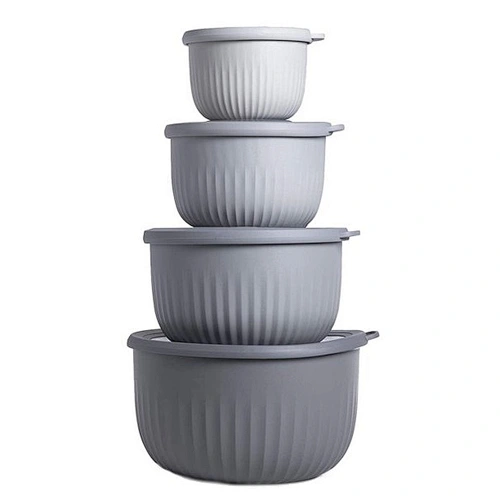 8 Piece Nesting Plastic Mixing Bowl Set with Lids