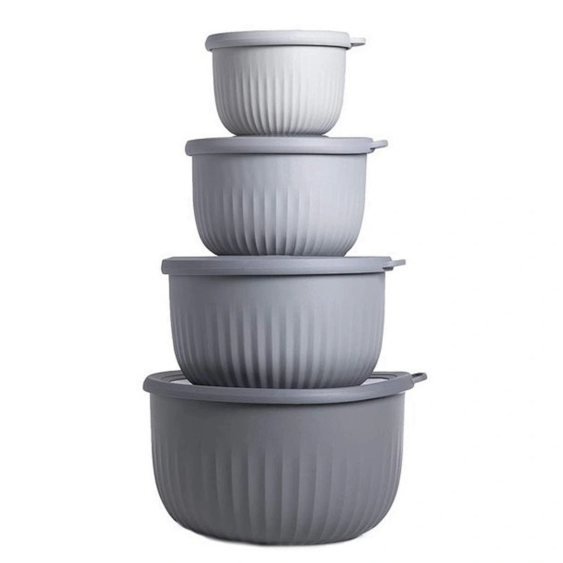 8 Piece Nesting Plastic Mixing Bowl Set with Lids