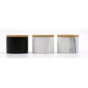 Marble Suger Jar with wooden lid