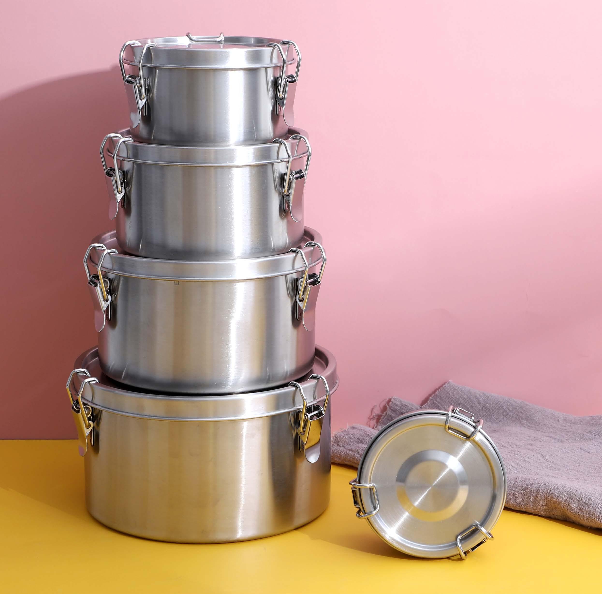 Sealed round shape food container