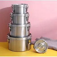 Sealed round shape food container