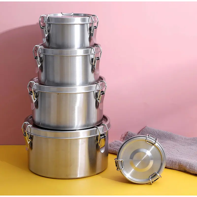 Sealed round shape food container