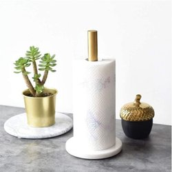 Marble base paper towel holder