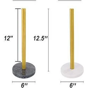 Marble base paper towel holder