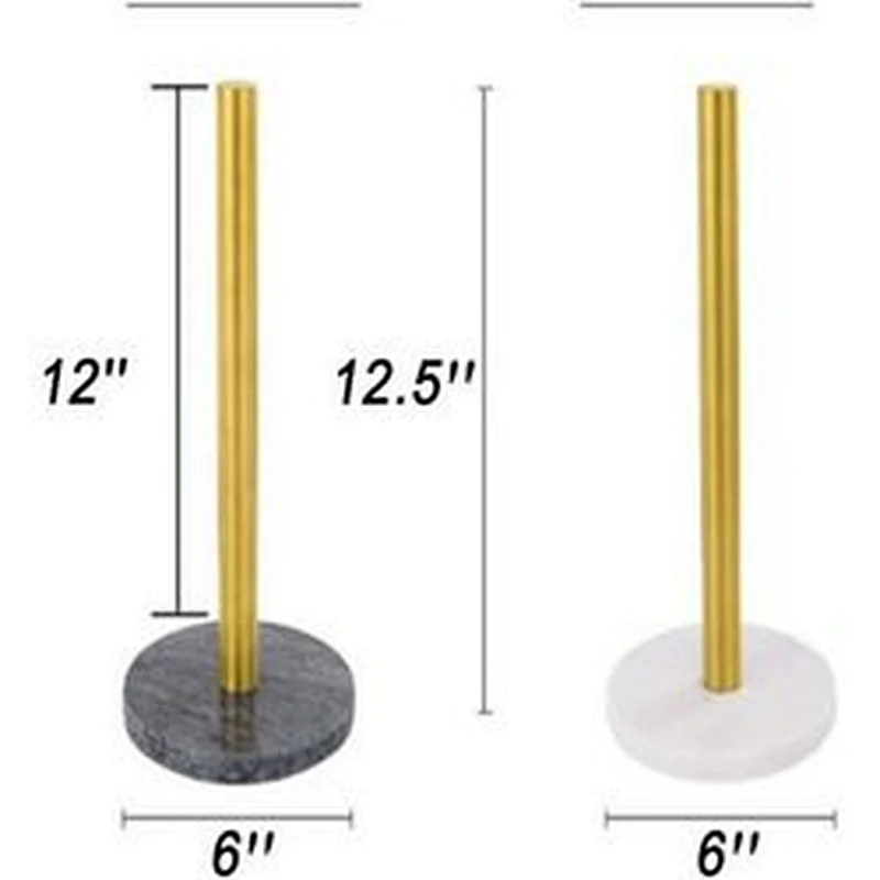 Marble base paper towel holder