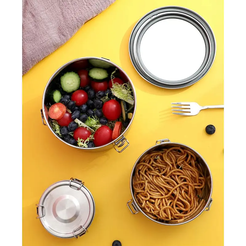 Sealed round shape food container