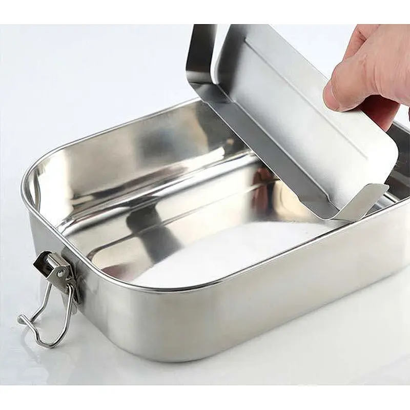 Sealed rectangular lunch box