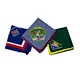 Wholesale custom high quality embroidery logo triangle polyester cotton fabric sew on edge boy scout neckerchief