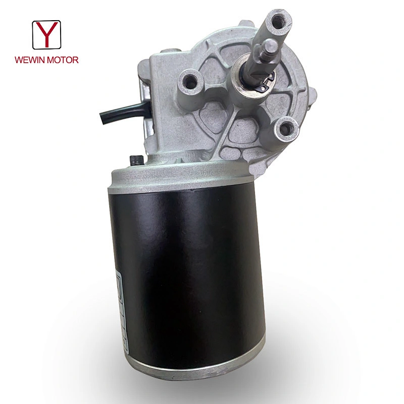 Custom Dc Worm Geared Motor 24V 150W Low Noise Electric Gear Motor 76mm