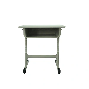 single wooden stuedent desk for high school with adjustable height