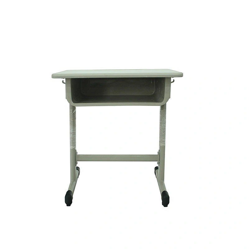 single wooden stuedent desk for high school with adjustable height