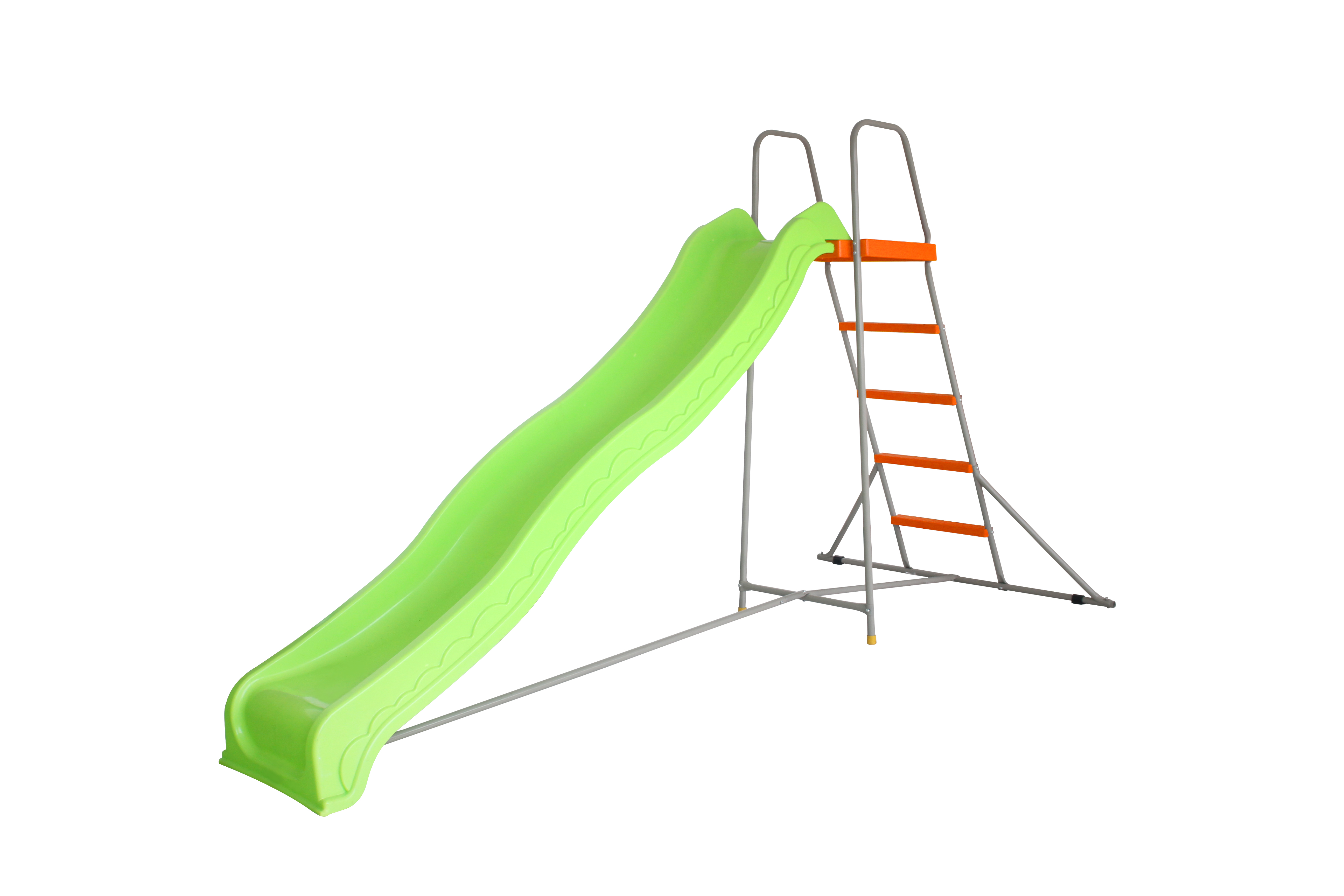 plastic kids slide 250cm long slide with big platform for kindergarten school