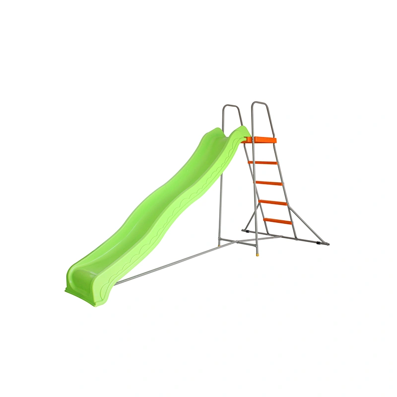 plastic kids slide 250cm long slide with big platform for kindergarten school