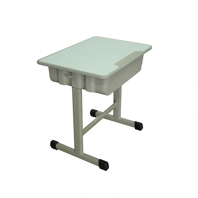 single wooden stuedent desk for high school with adjustable height