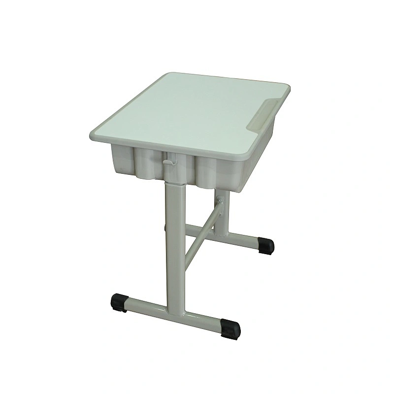 single wooden stuedent desk for high school with adjustable height