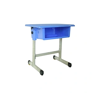 plastic single stuedent desk for high school with adjustable height