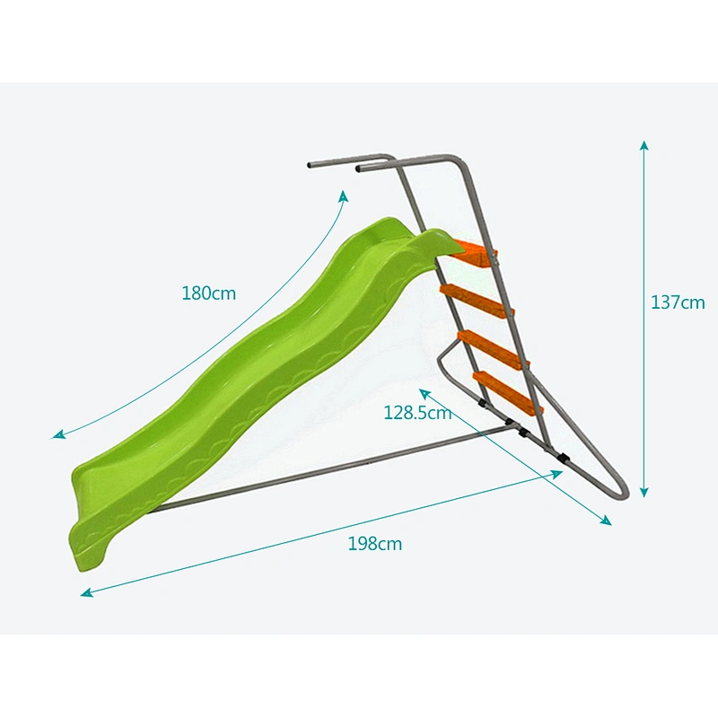 plastic kids slide 180cm long slide for kindergarten school