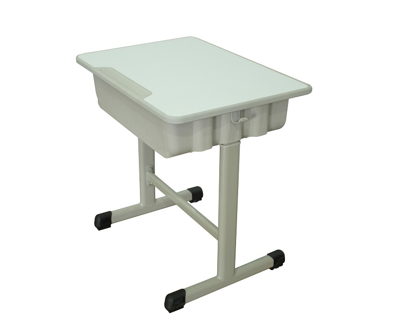 single wooden stuedent desk for high school with adjustable height
