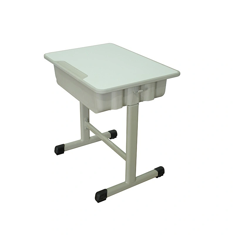 single wooden stuedent desk for high school with adjustable height