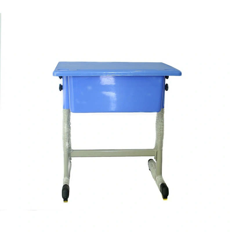 plastic single stuedent desk for high school with adjustable height