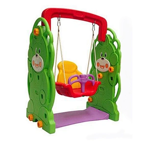 kids animal slide and swing set bear slide for kindergarten or home play