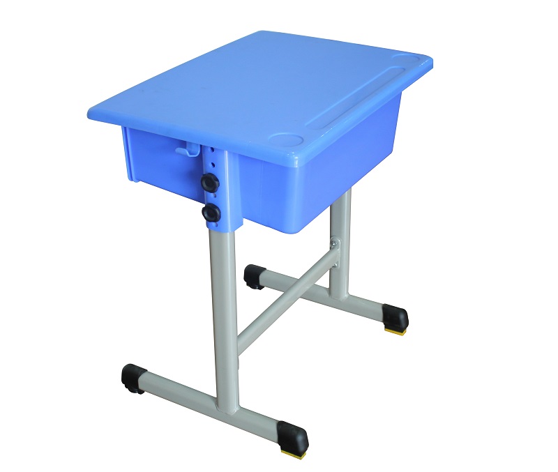plastic single stuedent desk for high school with adjustable height