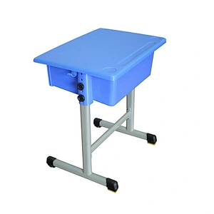 plastic single stuedent desk for high school with adjustable height