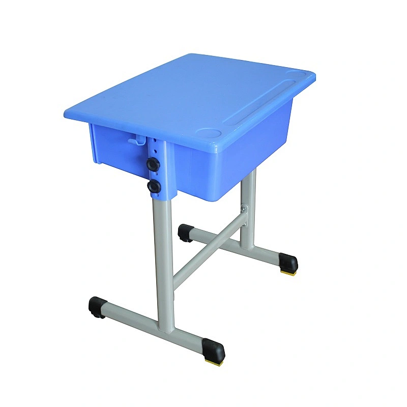 plastic single stuedent desk for high school with adjustable height