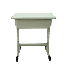 single wooden stuedent desk for high school with adjustable height