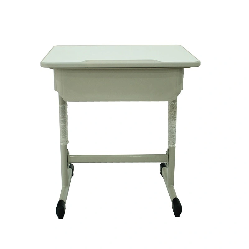 single wooden stuedent desk for high school with adjustable height