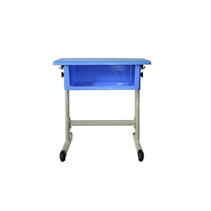 plastic single stuedent desk for high school with adjustable height