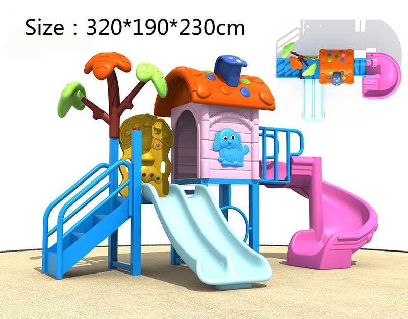 big outside children play ground outdoor swing and slide set for kid for fun