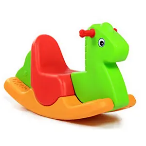plastic kids animal rider tri-color horse rider home and nursery school