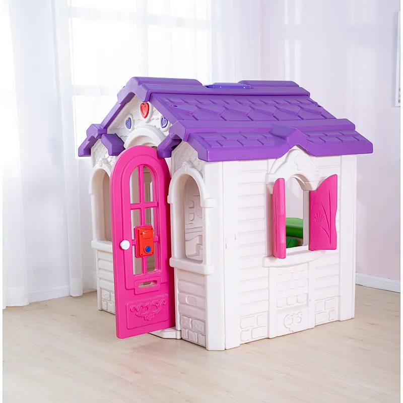 plastic chacolate play house for kids nursery school home play