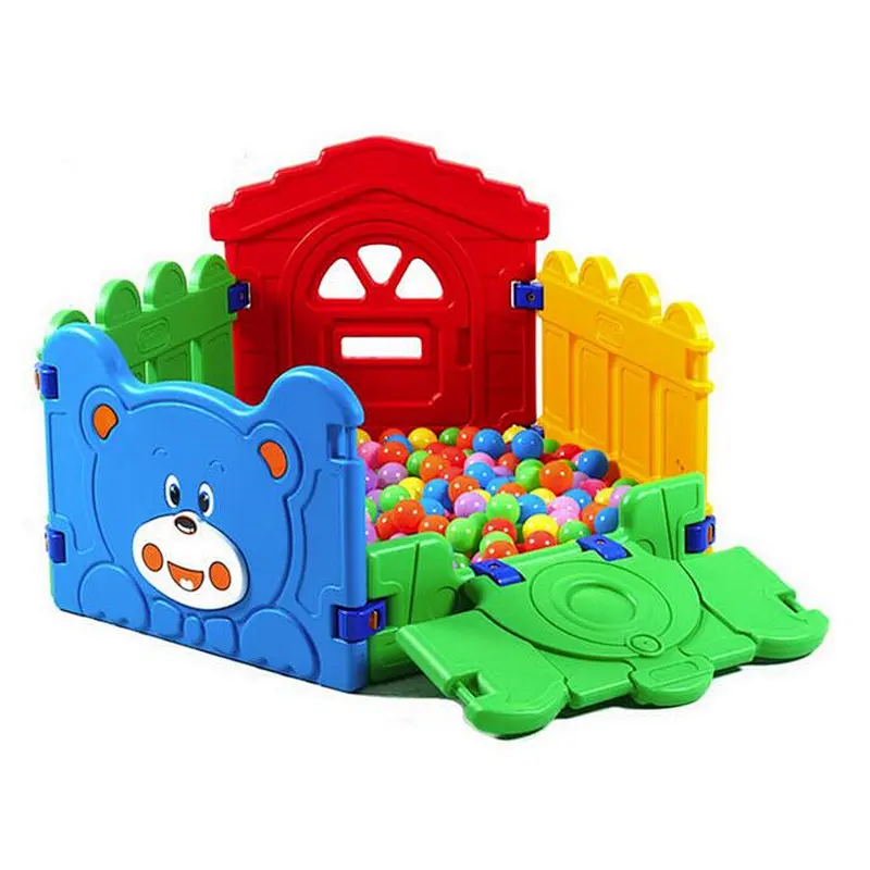 kids fence happy ballpool for fun home and nursery school