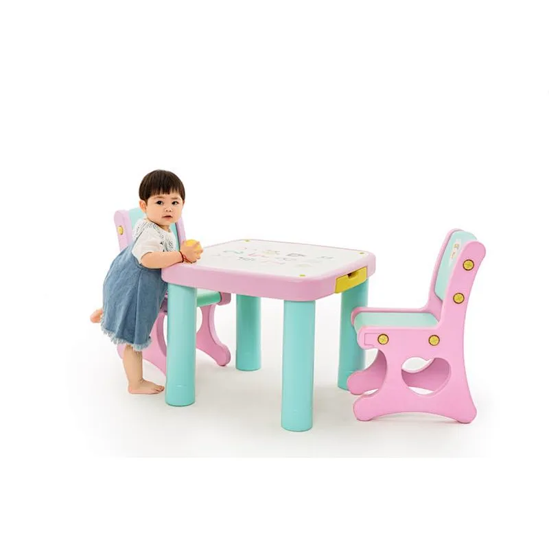 plastic kids table and chair set cartoon table