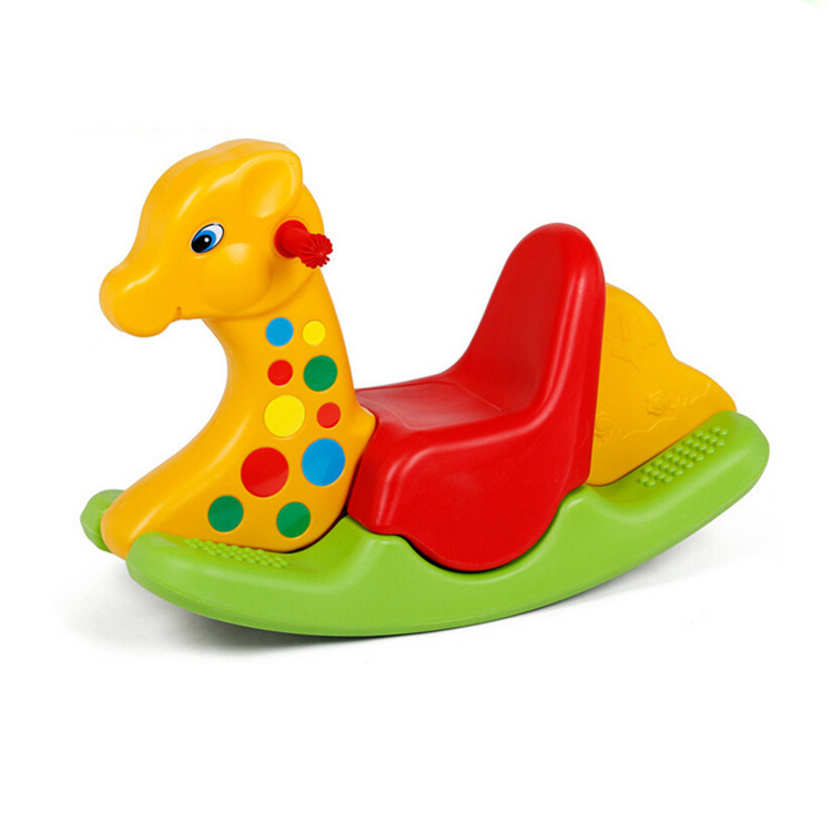 plastic kids animal rider tri-color deer rider home and nursery school